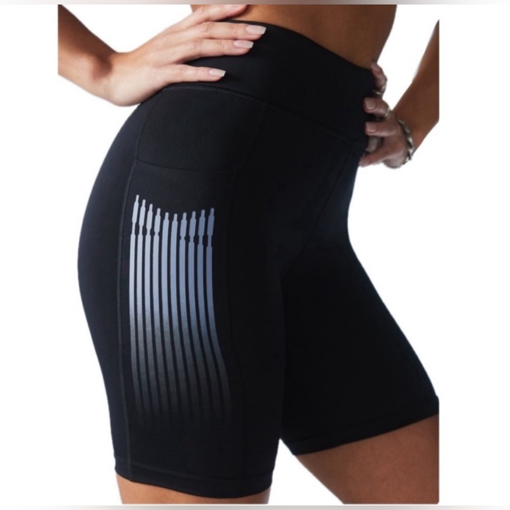 SAVAGE X FENTY Band-It High-Waist Black Bike Shorts Size Medium 8-10